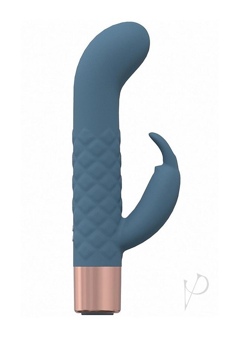 Loveline Devotion Silicone Rechargeable 10 Speed Mini Rabbit - Blue
