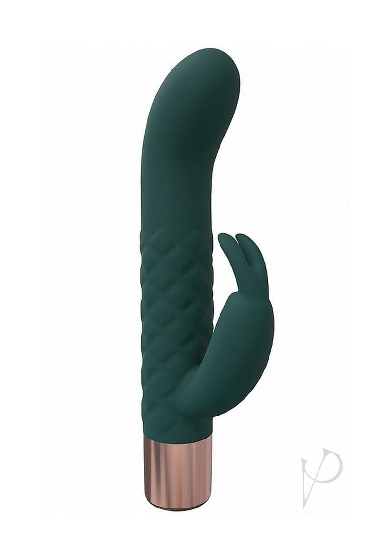 Loveline Devotion Silicone Rechargeable 10 Speed Mini Rabbit - Forest Green
