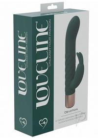 Loveline Devotion Silicone Rechargeable 10 Speed Mini Rabbit - Forest Green