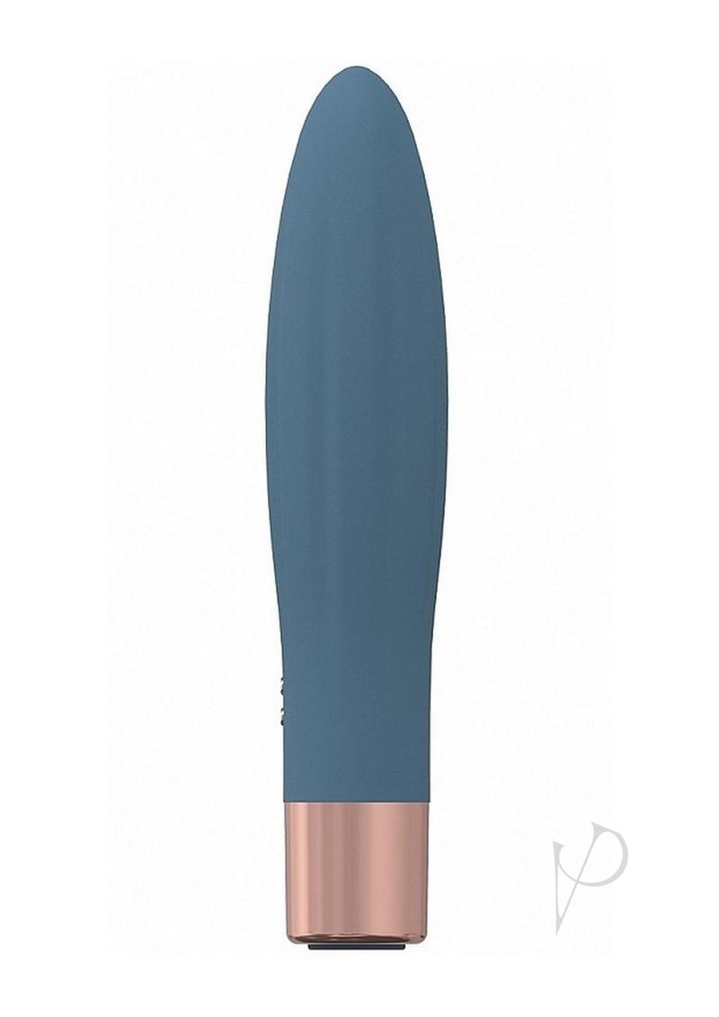 Loveline Fame Silicone Rechargeable 10 Speed Mini Vibrator - Blue
