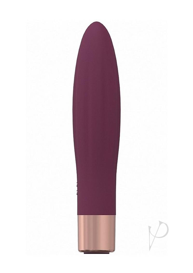 Loveline Fame Silicone Rechargeable 10 Speed Mini Vibrator - Burgundy
