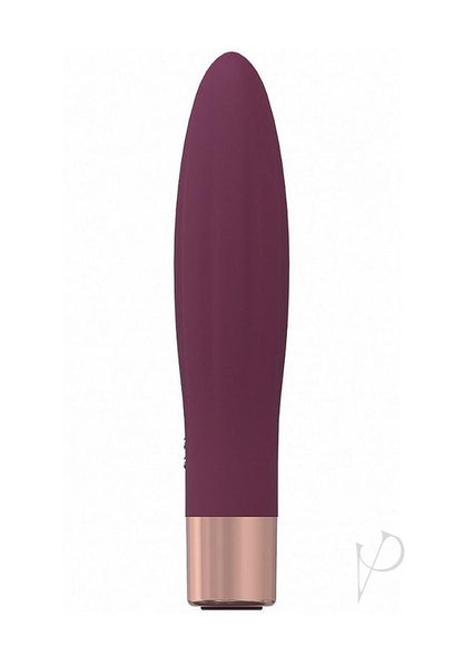 Loveline Fame Silicone Rechargeable 10 Speed Mini Vibrator - Burgundy
