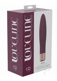 Loveline Fame Silicone Rechargeable 10 Speed Mini Vibrator - Burgundy