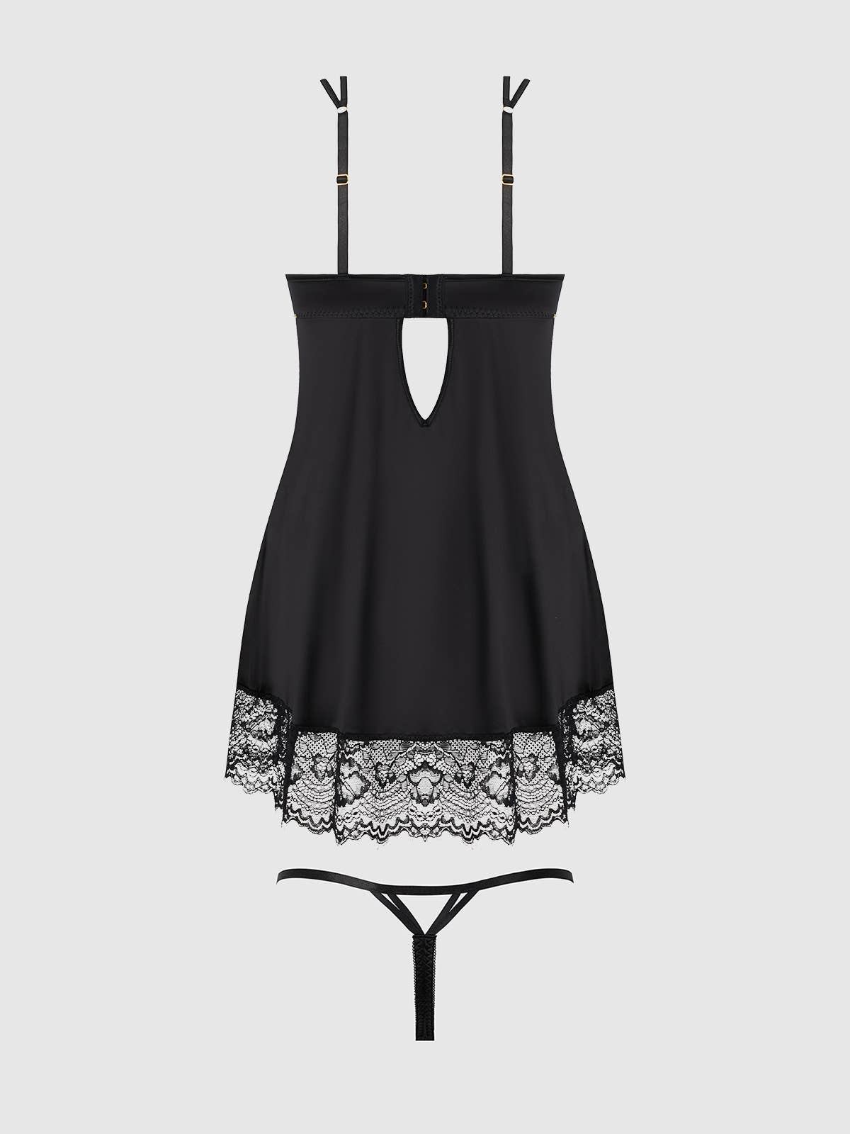 ISSADORA LACE OPENABLE CUP BABYDOLL & G-STRING SET