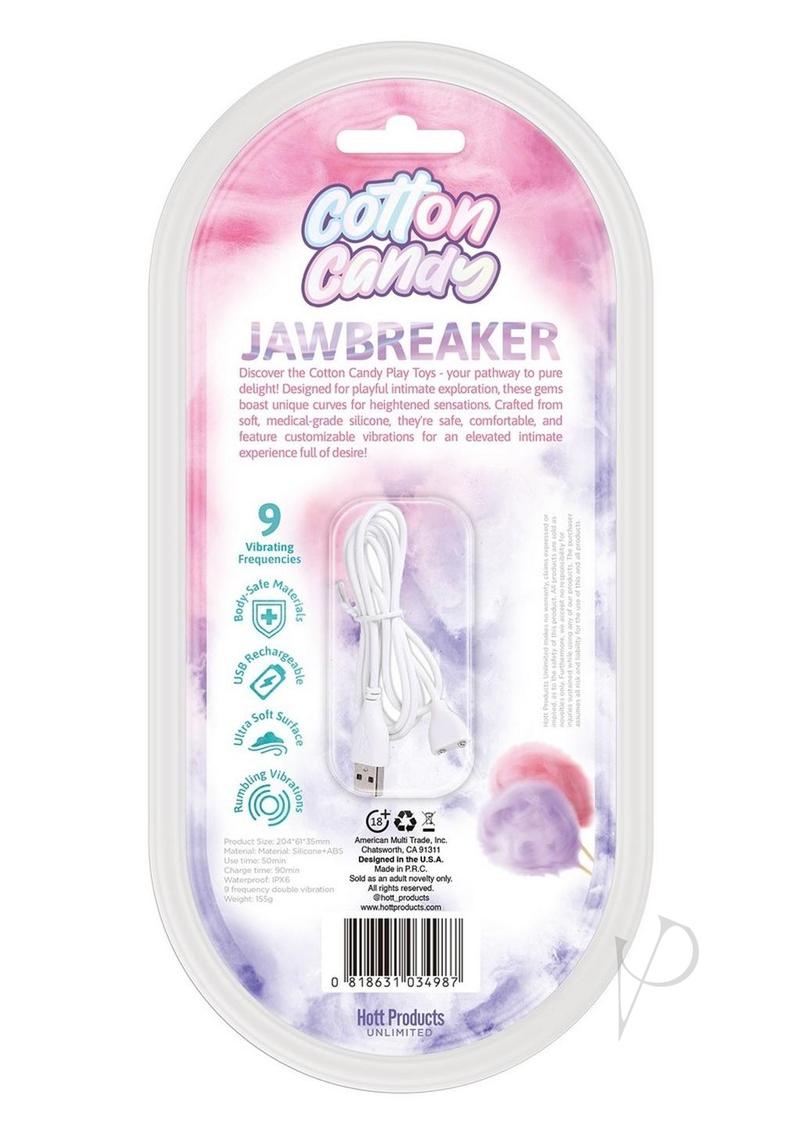 Cotton Candy Jawbreaker Rechargeable Silicone Rabbit Vibrator with Clitoral Stimulator - Fuschia/aqua
