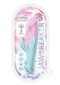 Cotton Candy Jawbreaker Rechargeable Silicone Rabbit Vibrator with Clitoral Stimulator - Fuschia/aqua