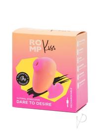 Romp Kiss Rechargeable Silicone Clitoral Stimulator - Yellow/pink