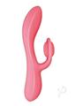 Blaze Romantic Rechargeable Silicone Rabbit Vibrator - Red