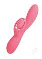 Blaze Romantic Rechargeable Silicone Rabbit Vibrator - Red