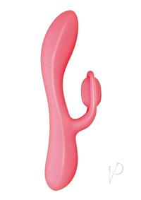 Blaze Romantic Rechargeable Silicone Rabbit Vibrator - Red