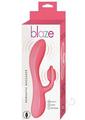Blaze Romantic Rechargeable Silicone Rabbit Vibrator - Red