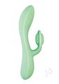 Blaze Romantic Rechargeable Silicone Rabbit Vibrator - Aqua