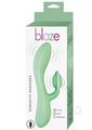 Blaze Romantic Rechargeable Silicone Rabbit Vibrator - Aqua