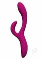 Blush Collection Quinn Rechargeable Silicone Rabbit Vibrator - Burgundy