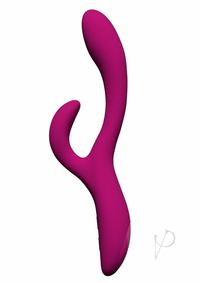 Blush Collection Quinn Rechargeable Silicone Rabbit Vibrator - Burgundy