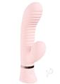 Loveline Mystique 10 Function Rechargeable Silicone Ribbed Rabbit - Pink