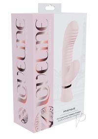 Loveline Mystique 10 Function Rechargeable Silicone Ribbed Rabbit - Pink