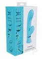 Loveline Mystique 10 Function Rechargeable Silicone Ribbed Rabbit - Blue