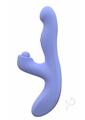 Blush Collection Simone Rechargeable Silicone Tapping Rabbit Vibrator - Blue