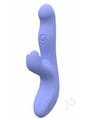 Blush Collection Simone Rechargeable Silicone Tapping Rabbit Vibrator - Blue