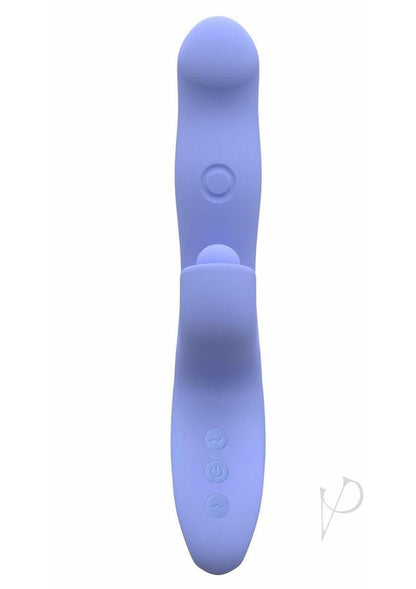 Blush Collection Simone Rechargeable Silicone Tapping Rabbit Vibrator - Blue