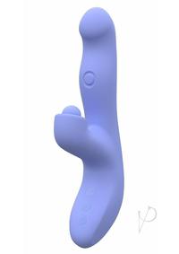 Blush Collection Simone Rechargeable Silicone Tapping Rabbit Vibrator - Blue