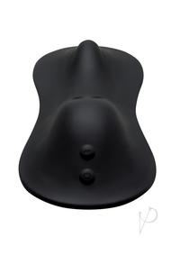 Cowgirl Rodeo Rumbler Grinding Vibrating Tapping Rechargeable Silicone Dildo - Black