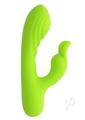 Brat Bunny Rechargeable Silicone Rabbit Vibrator - Green