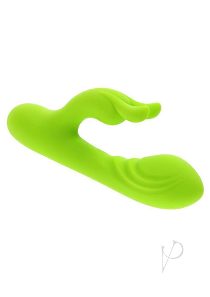 Brat Bunny Rechargeable Silicone Rabbit Vibrator - Green