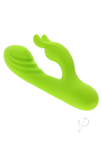 Brat Bunny Rechargeable Silicone Rabbit Vibrator - Green