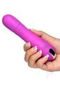 Bang! Thrusting Rechargeable Silicone Vibrator - Purple