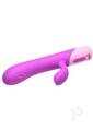 Bang! Clit Tapping Pulsing Rechargeable Silicone Rabbit Vibrator - Purple