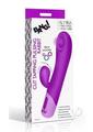 Bang! Clit Tapping Pulsing Rechargeable Silicone Rabbit Vibrator - Purple
