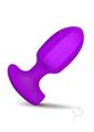 Bang! Ribbed Vibrating Silicone Butt Plug - Purple
