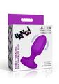 Bang! Ribbed Vibrating Silicone Butt Plug - Purple