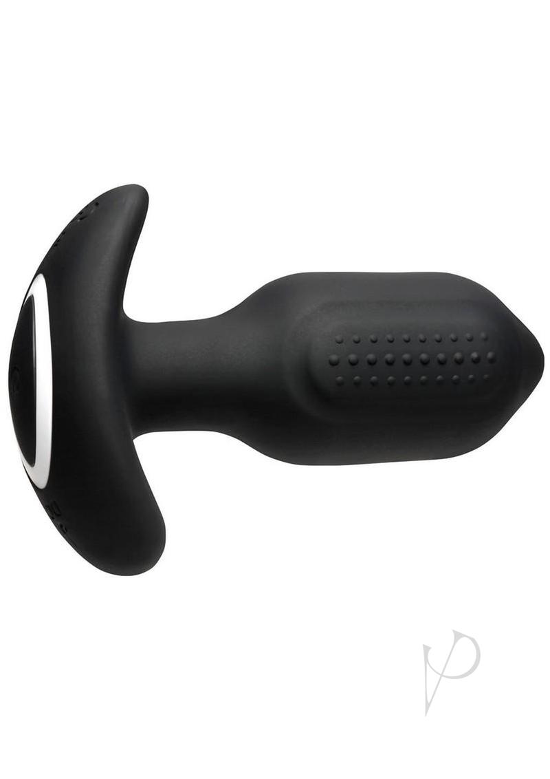 Bang! Bumpy Vibrating Rechargeable Silicone Butt Plug - Black