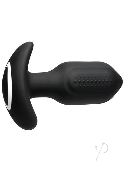 Bang! Bumpy Vibrating Rechargeable Silicone Butt Plug - Black