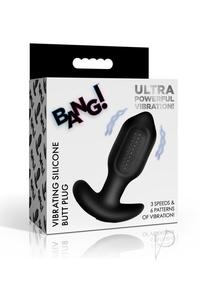 Bang! Bumpy Vibrating Rechargeable Silicone Butt Plug - Black