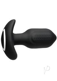 Bang! Bumpy Vibrating Rechargeable Silicone Butt Plug - Black
