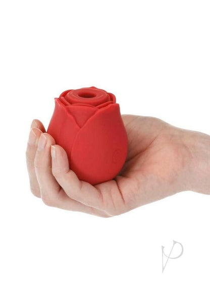 M`lady Rose Silicone Rechargeable Clitoral Suction Stimulator - Red