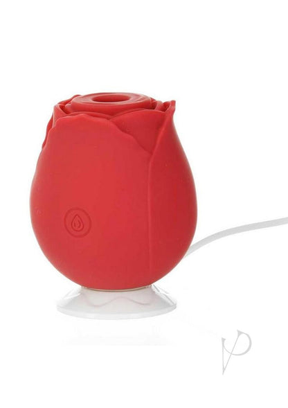 M`lady Rose Silicone Rechargeable Clitoral Suction Stimulator - Red
