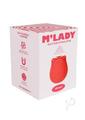 M`lady Rose Silicone Rechargeable Clitoral Suction Stimulator - Red