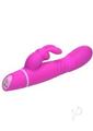 Bang! Thrusting Rechargeable Silicone Rabbit Vibrator - Purple