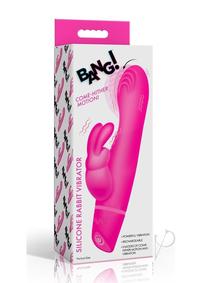 Bang! Come Hither Rechargeable Silicone Rabbit Vibrator - Pink