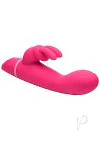 Bang! Come Hither Rechargeable Silicone Rabbit Vibrator - Pink