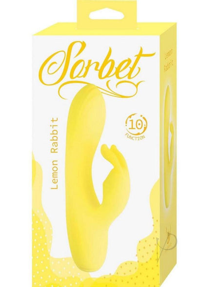 Sorbet Lemon Rechargeable Silicone Rabbit - Yellow