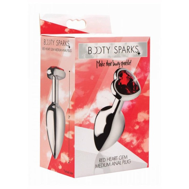 Cloud 9 Lingerie | Adult Toy Store in Corpus Christi | BOOTY SPARK RED HEART GEM ANAL PLUG