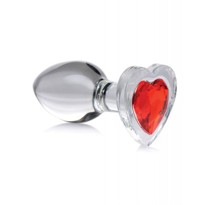 RED HEART GLASS ANAL PLUG