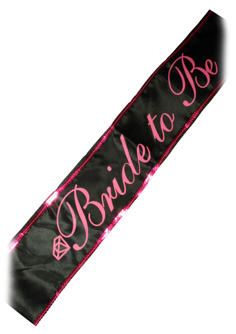 BRIDE TO BE SASH  - BLACK/PINK