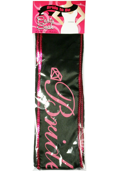 BRIDE TO BE SASH  - BLACK/PINK